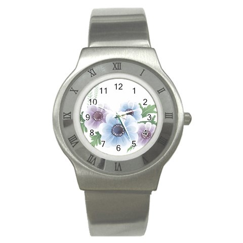 Flower028 Stainless Steel Watch from ZippyPress Front