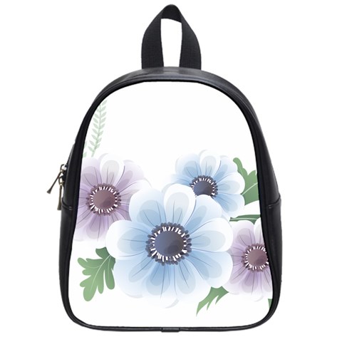 Flower028 School Bag (Small) from ZippyPress Front