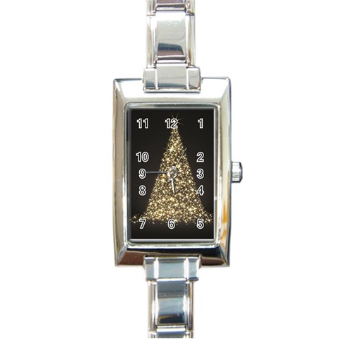 Christmas Tree Sparkle Jpg Classic Elegant Ladies Watch (Rectangle) from ZippyPress Front