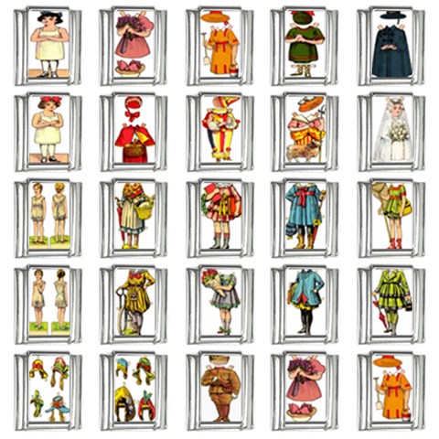 Paper Dolls 9mm Italian Charm (25 pack) from ZippyPress Front